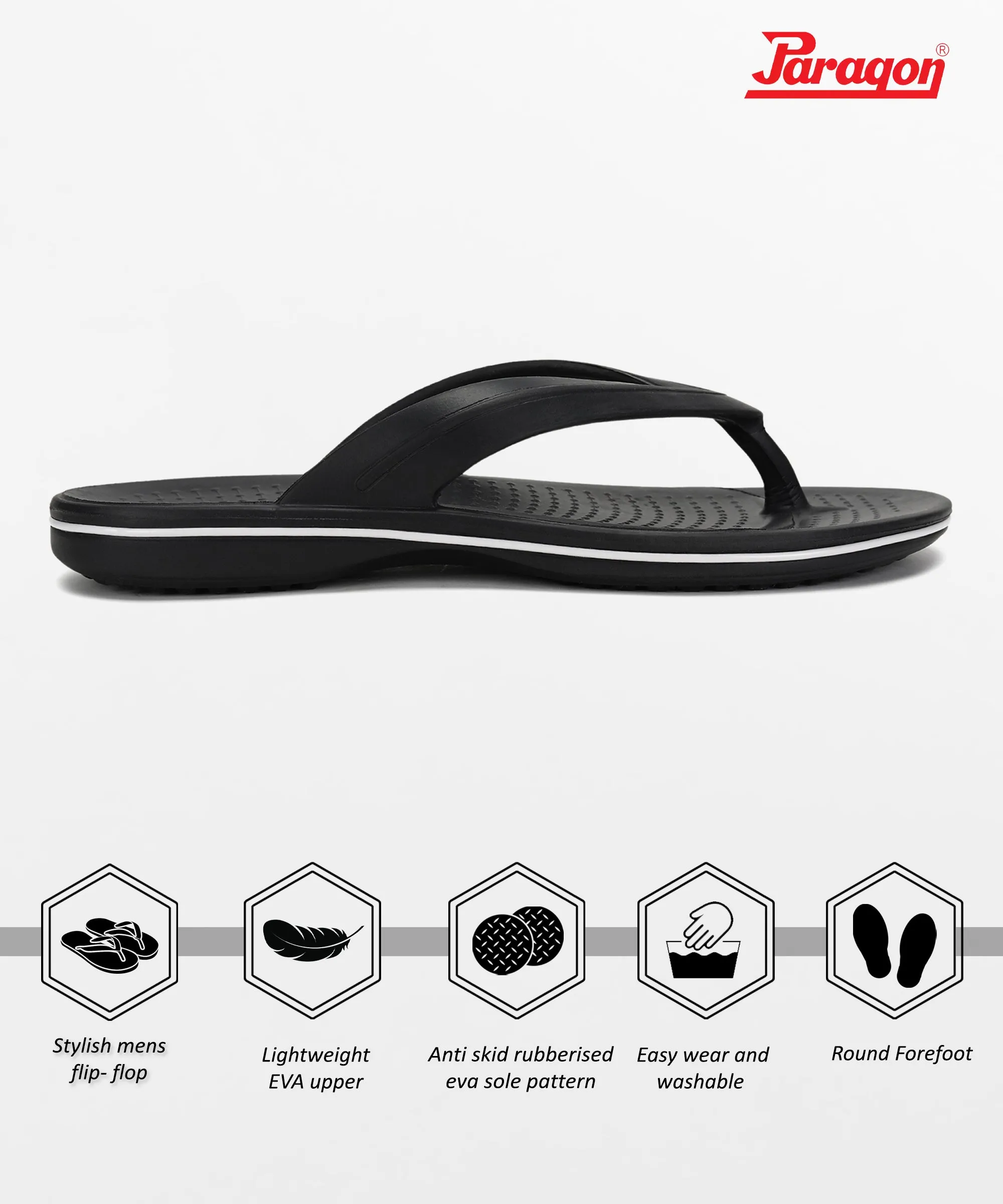 Paragon EVK1129G Men Stylish Lightweight Flipflops | Casual & Comfortable Daily-wear Slippers for Indoor & Outdoor | For Everyda