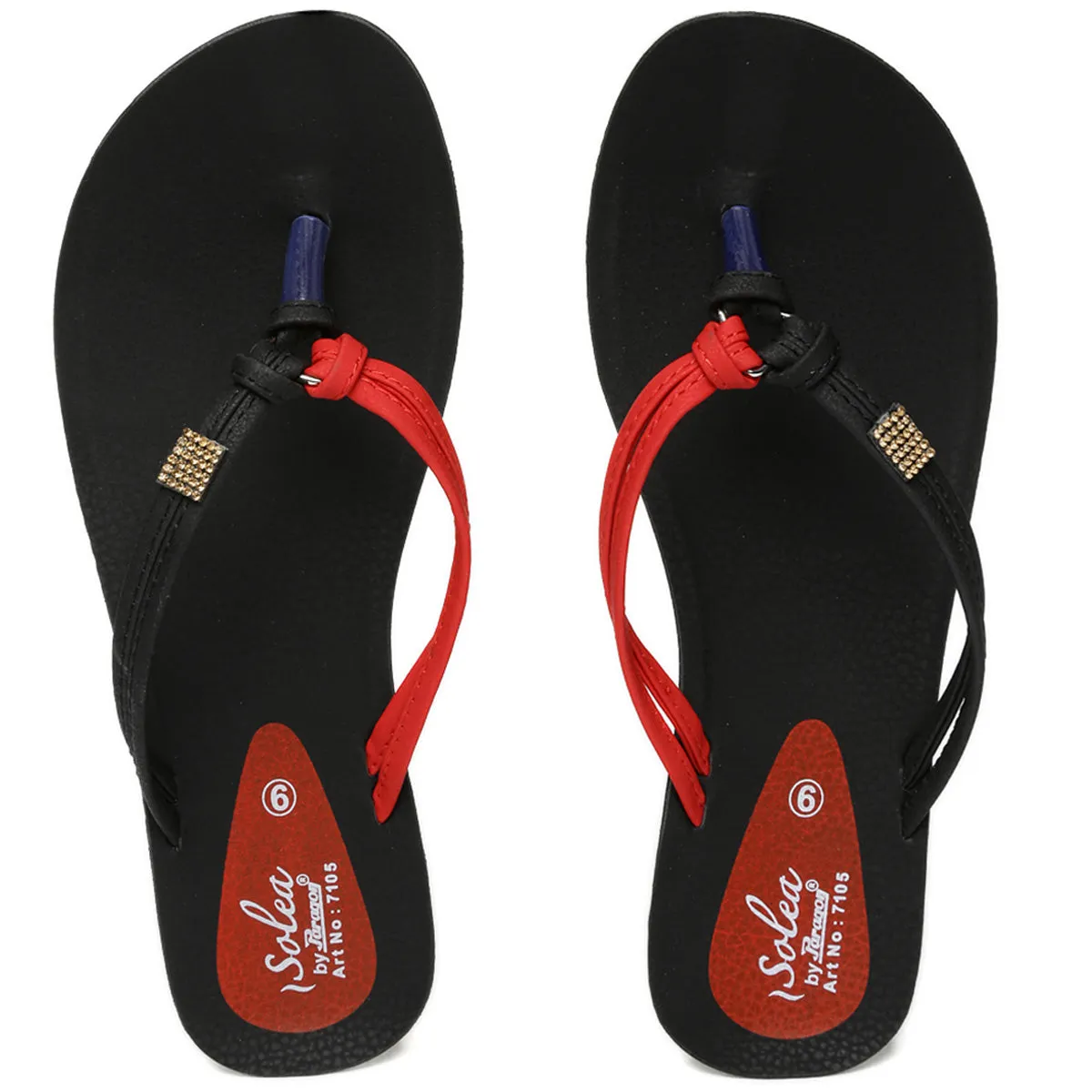 Paragon PU7105L Women Stylish Lightweight Flipflops | Comfortable with Anti skid soles | Casual & Trendy Slippers | Indoor & Out