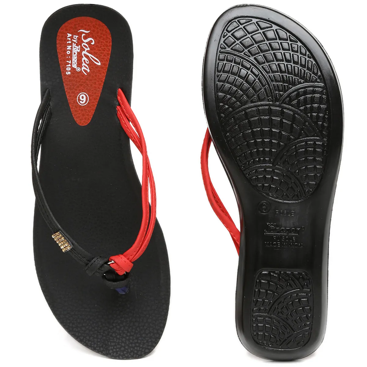 Paragon PU7105L Women Stylish Lightweight Flipflops | Comfortable with Anti skid soles | Casual & Trendy Slippers | Indoor & Out