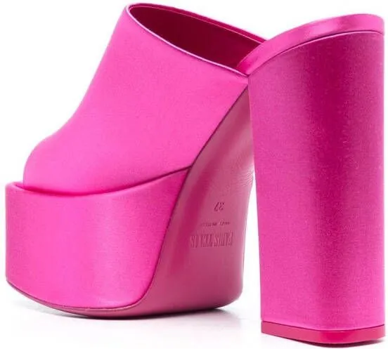 Paris Texas Sasha 135mm open toe mules Pink