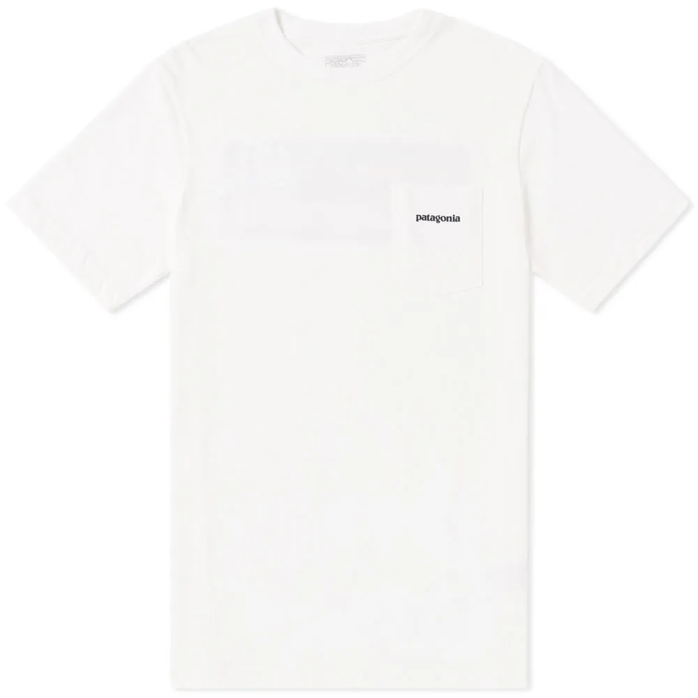 Patagonia P-6 Logo Pocket TeeWhite