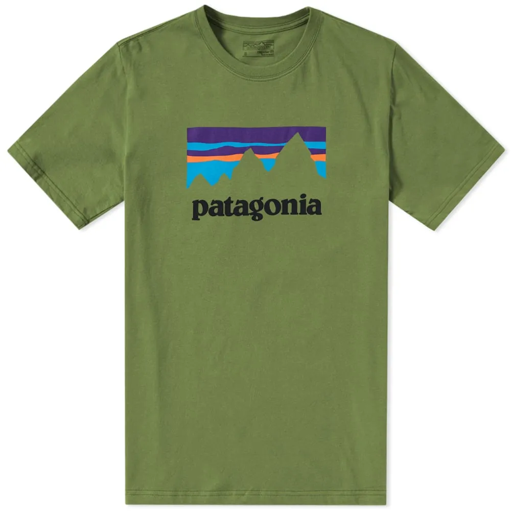 Patagonia Shop Sticker TeeBuffalo Green