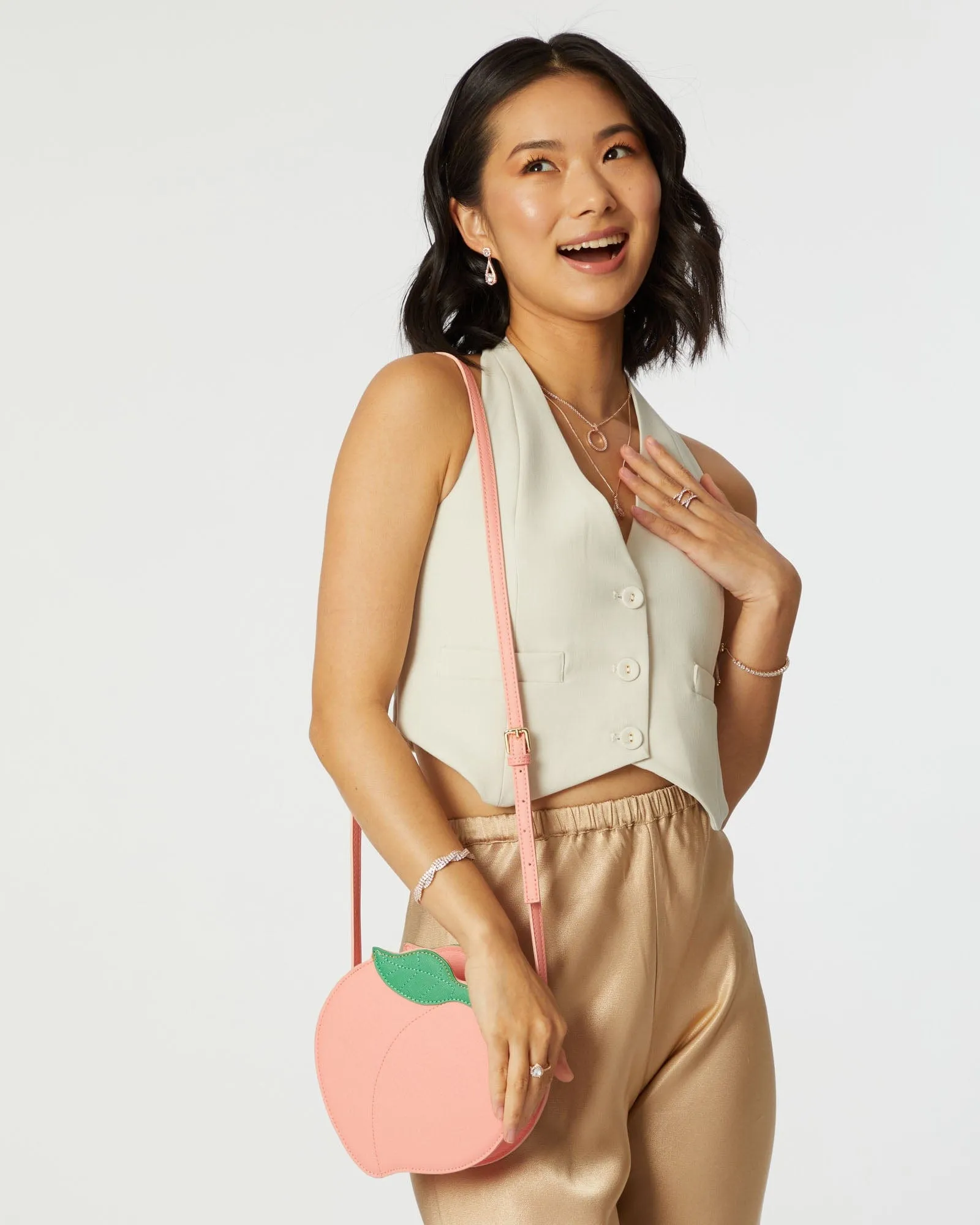 Peach Crossbody Bag