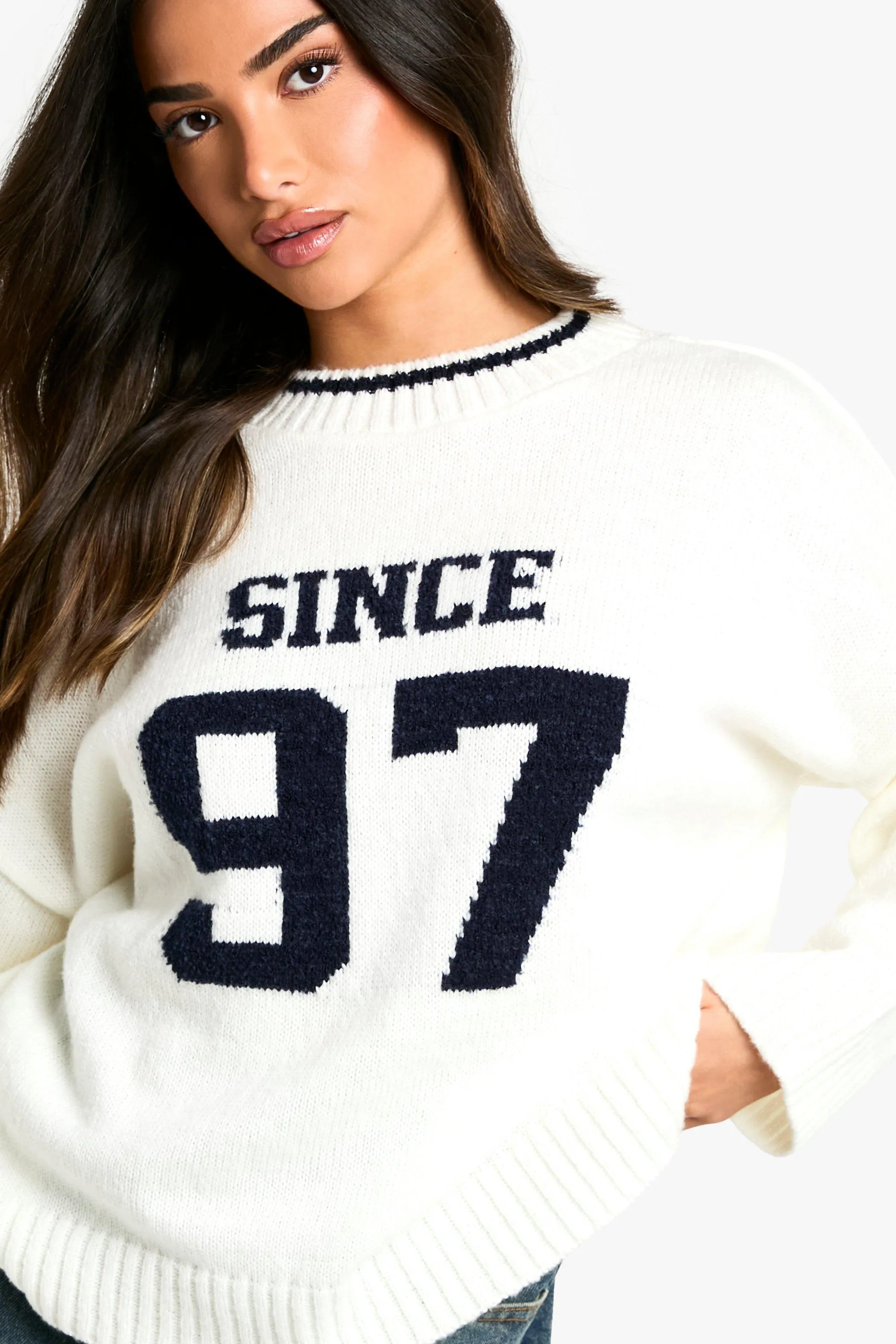 Petite Since 97 Crew Neck Knit Sweater