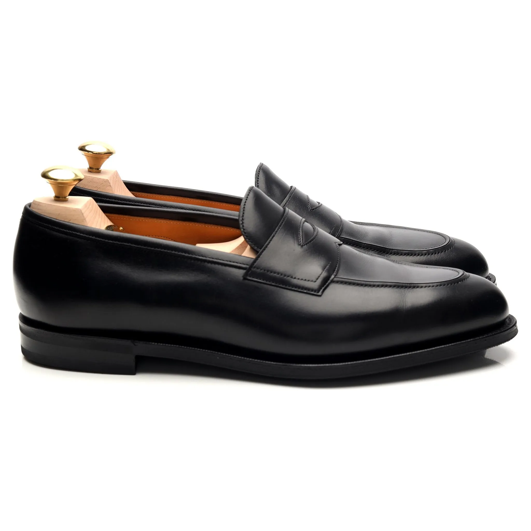 'Piccadilly' Black Leather Loafers UK 8.5 E