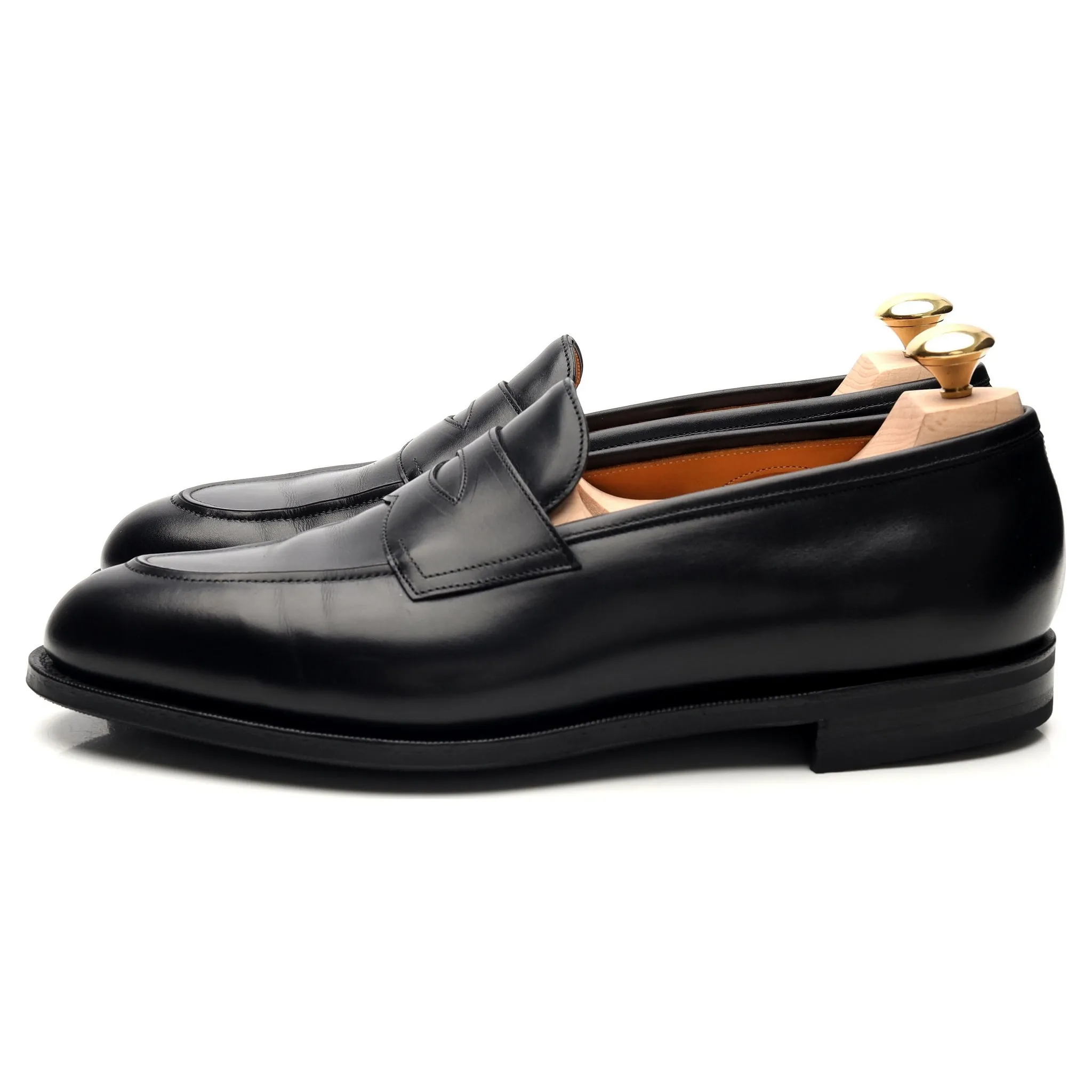 'Piccadilly' Black Leather Loafers UK 8.5 E