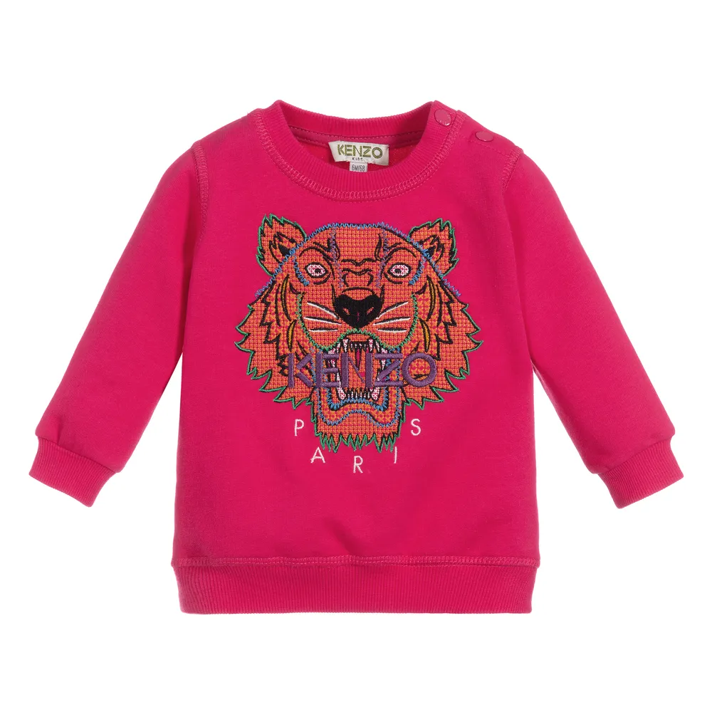 Pink Cotton Tiger Sweatshirt