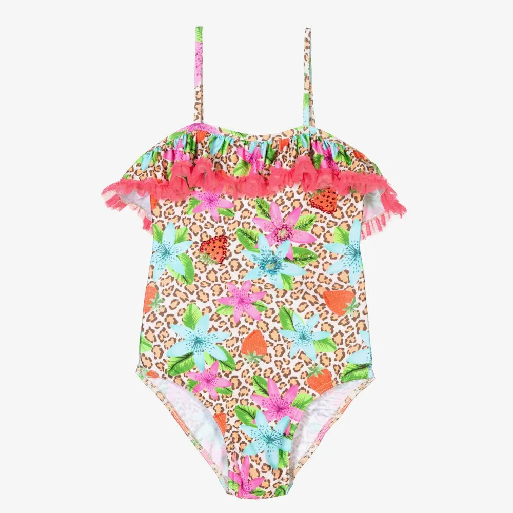 Pink Leopard Print Swimsuit 