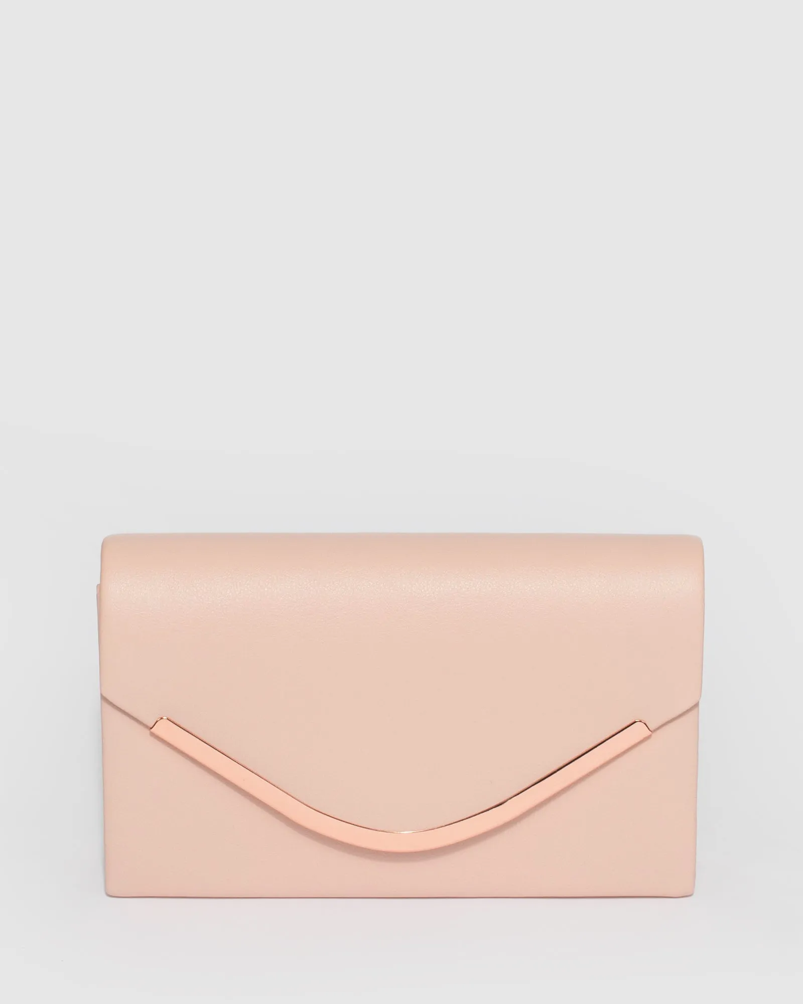 Pink Lila Curve Clutch Bag