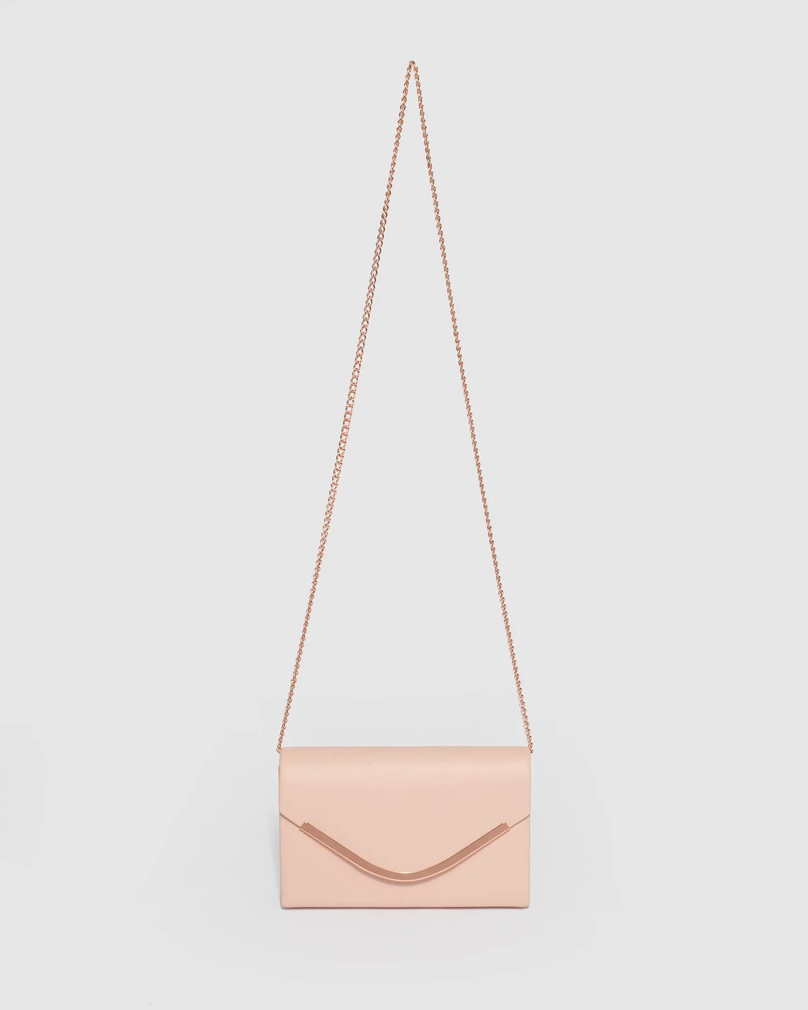 Pink Lila Curve Clutch Bag