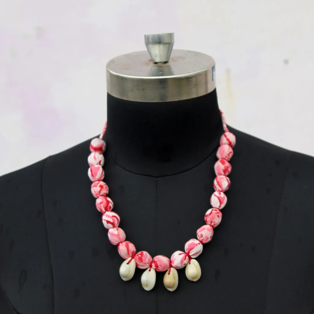 Pink shell necklace