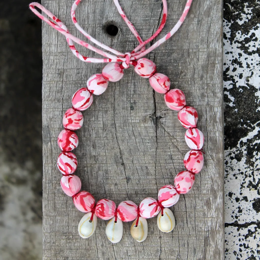 Pink shell necklace