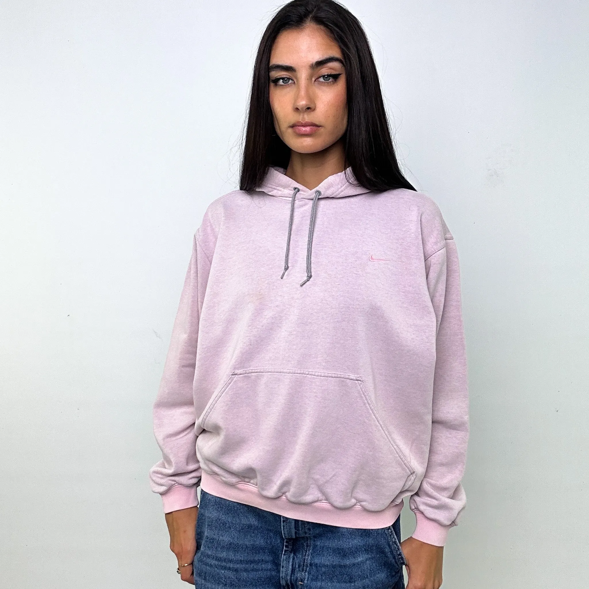 Pink y2ks NIKE Hoodie Sweatshirt (M)