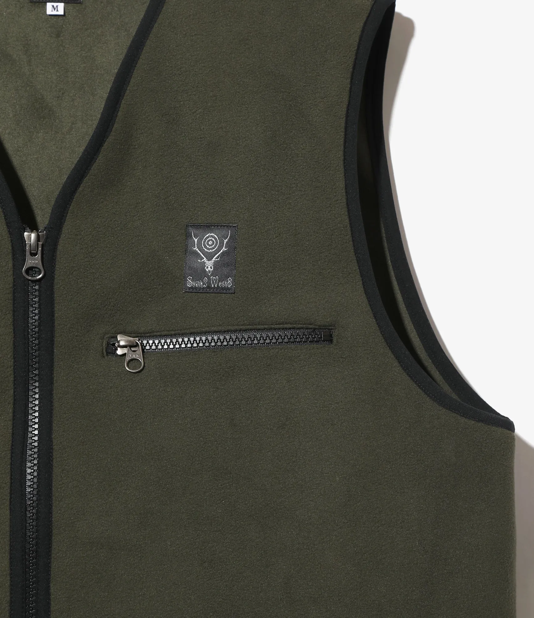 Piping Vest –Olive Poly Fleece