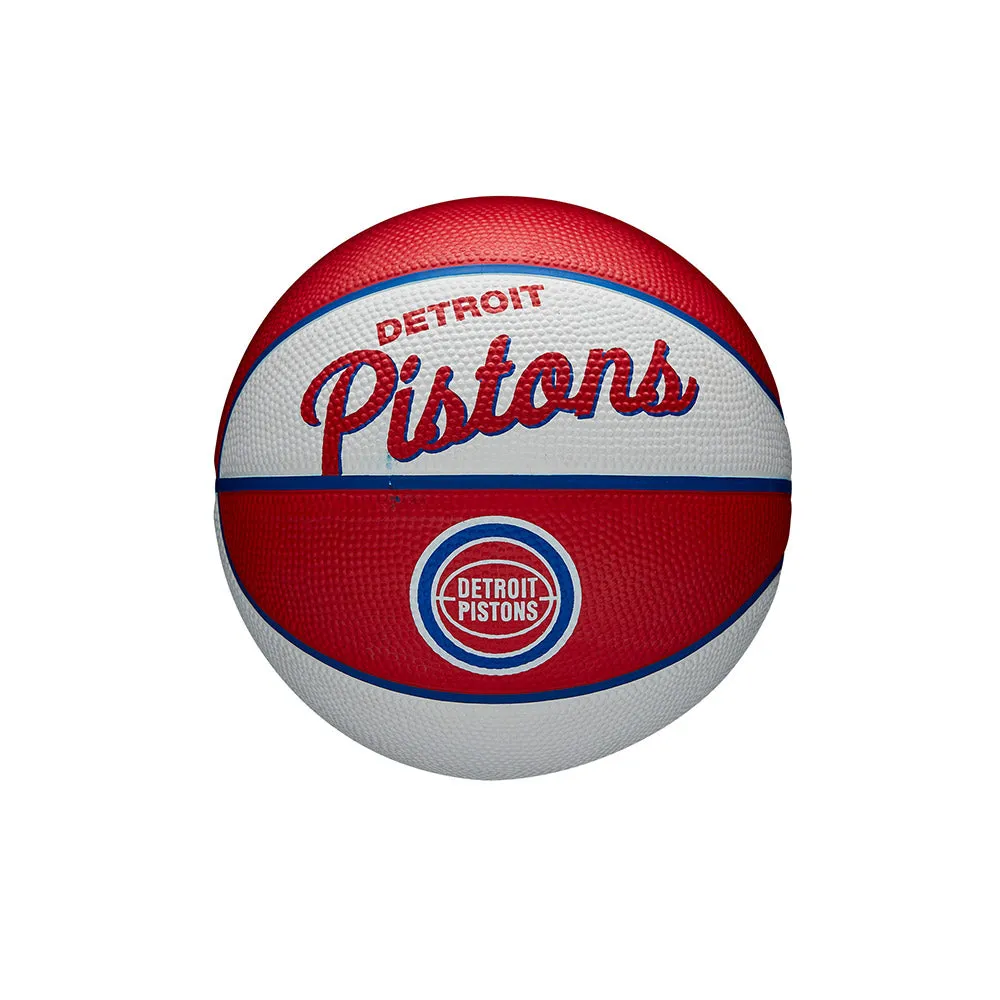 Pistons Team Retro Rubber Mini Basketball