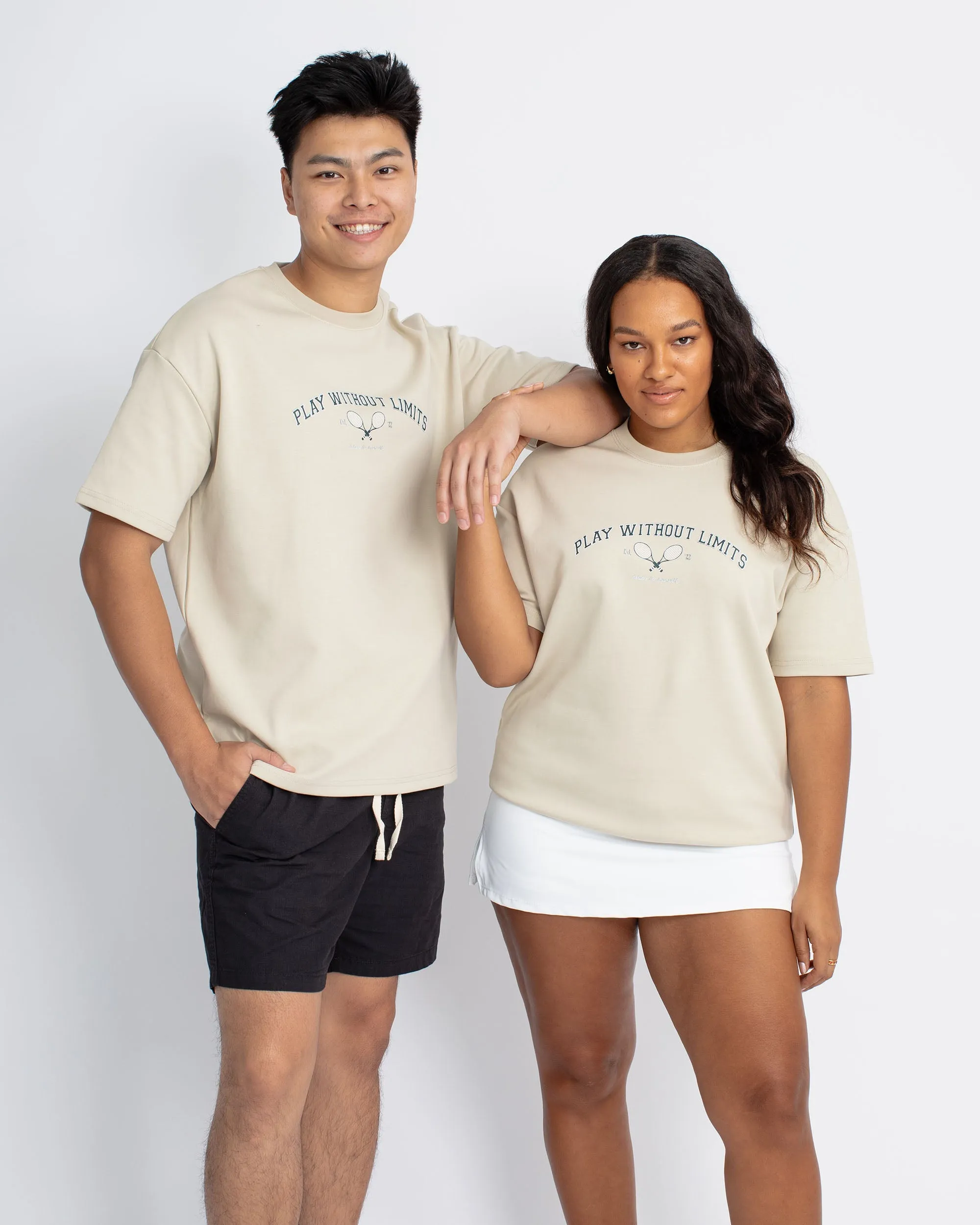 Play Without Limits Tennis Tee - Pebble