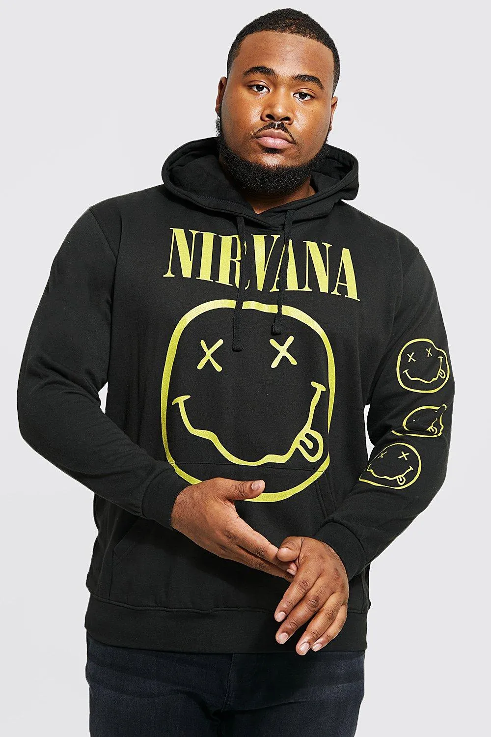 Plus Nirvana License Sleeve Print Hoodie