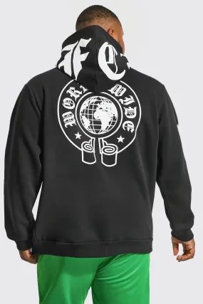 Plus Ofcl Gothic Puff Print Hoodie