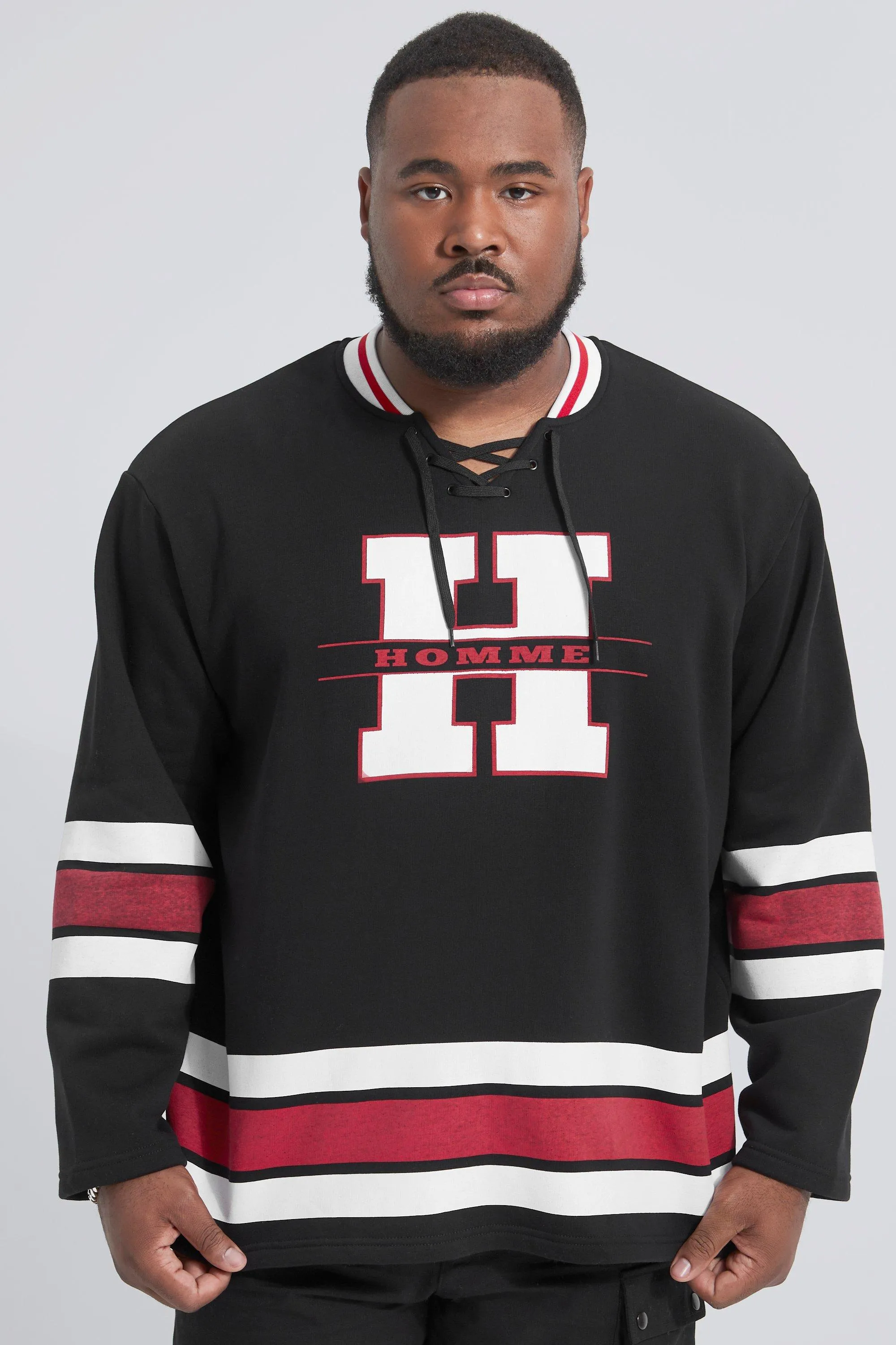 Plus Oversized Hockey Sweatshirt