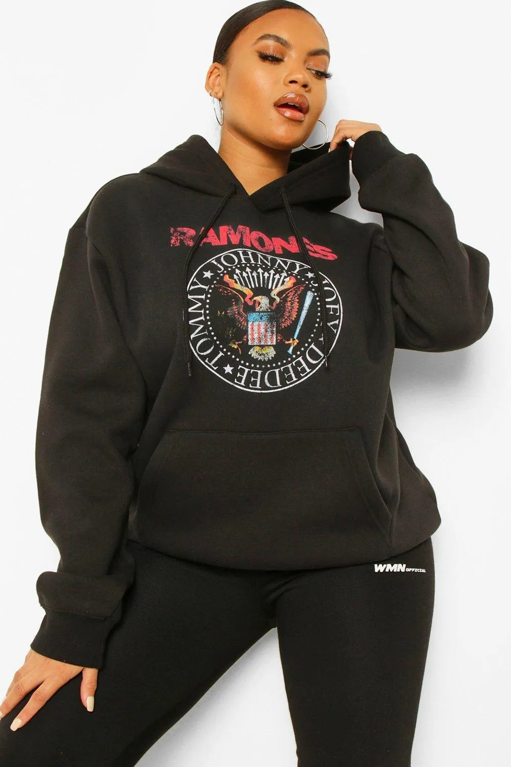 Plus Ramone License Oversized Hoodie