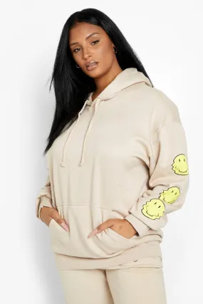 Plus Smiley License Print Hoodie