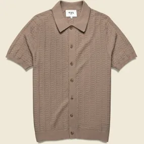 Pointelle Tellaro Shirt - Brown