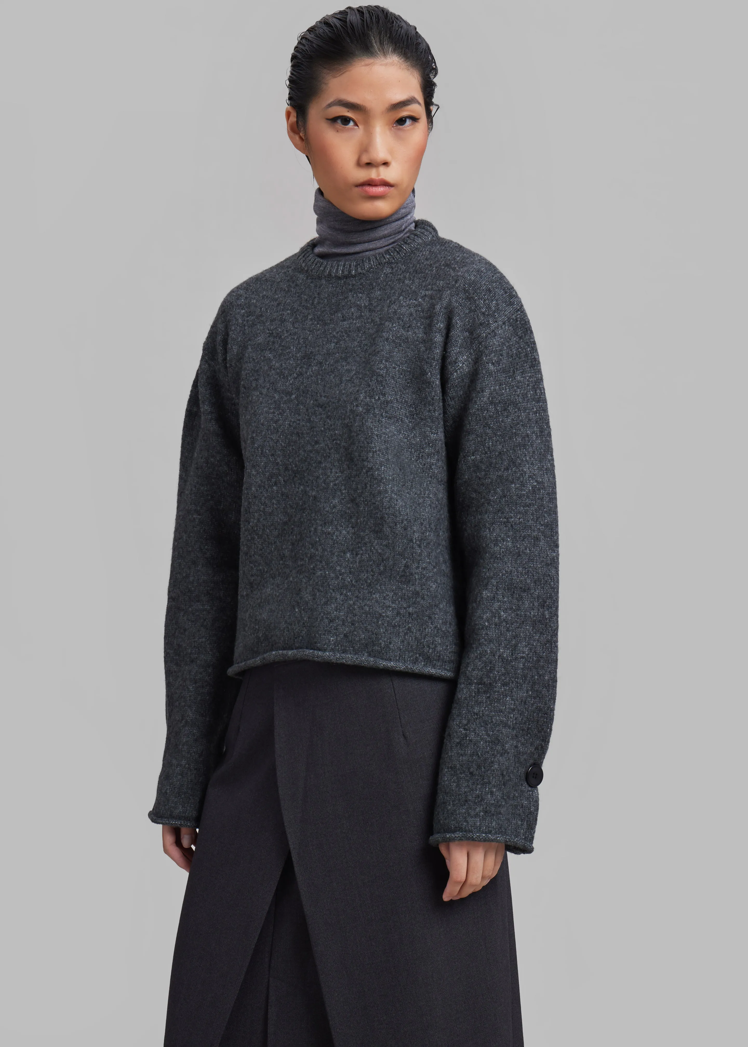 Proenza Schouler White Label Tara Sweater - Grey Melange