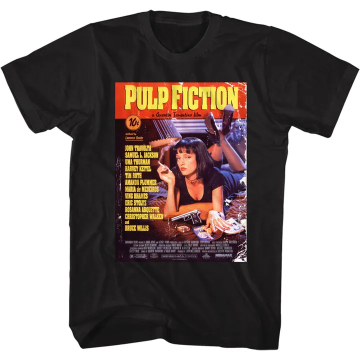 Pulp Fiction Poster on Black