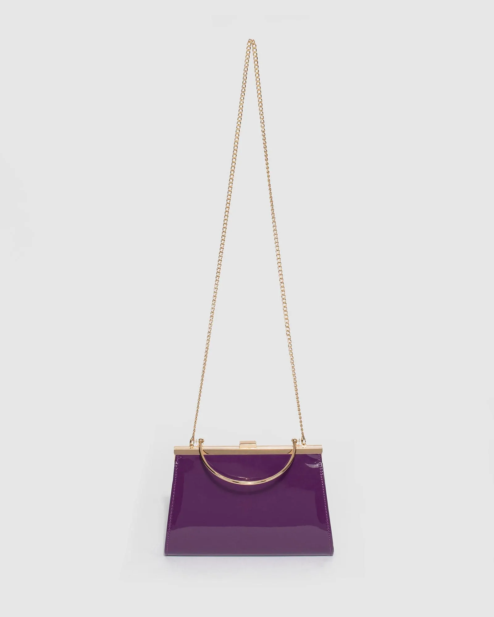 Purple Renske Frame Clutch Bag