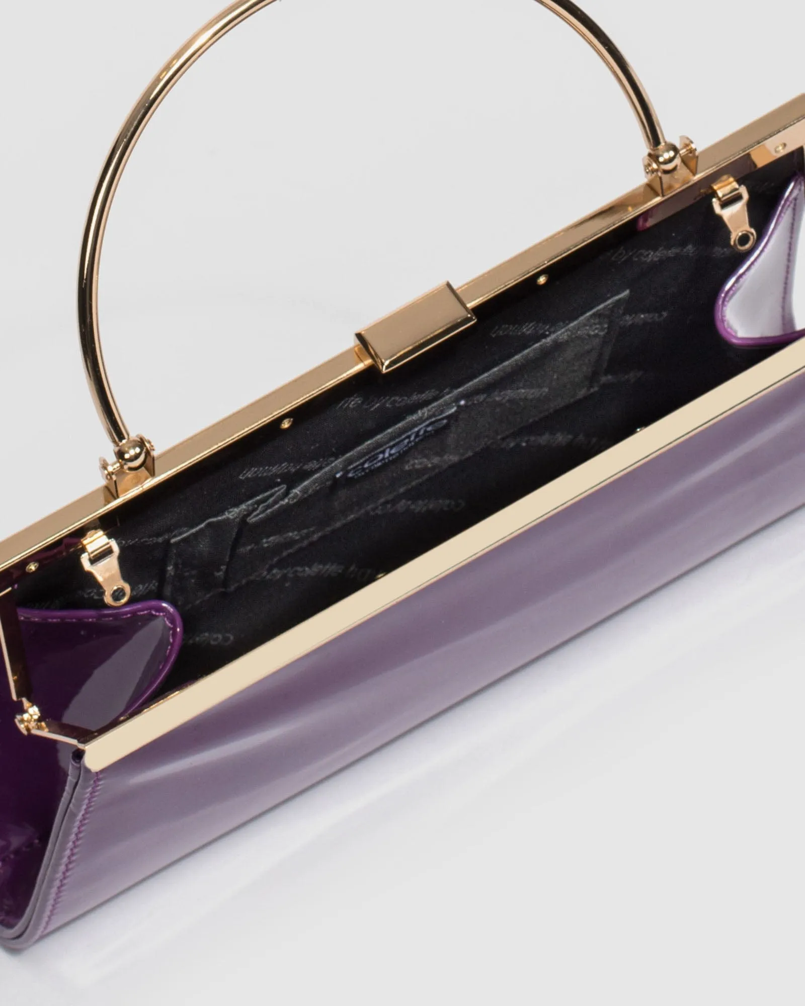 Purple Renske Frame Clutch Bag