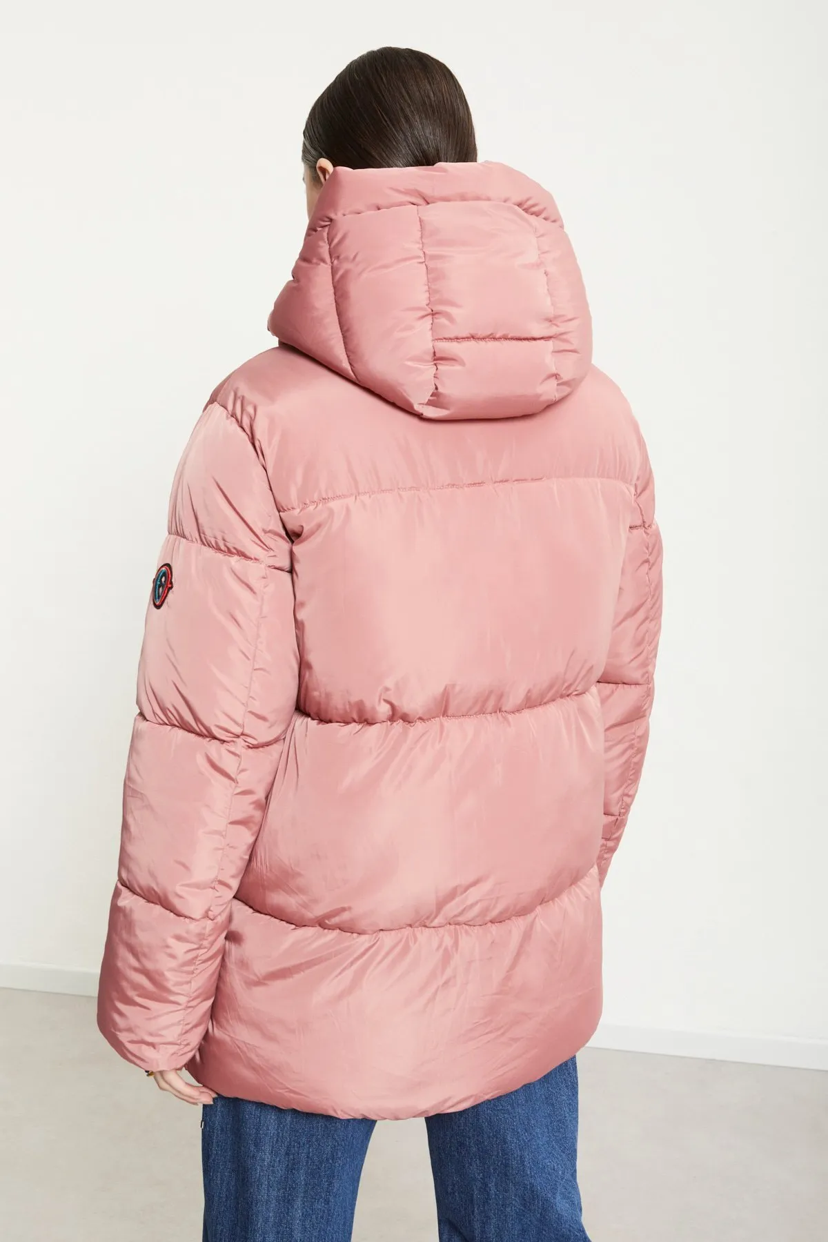 Quilted puffer short jacket