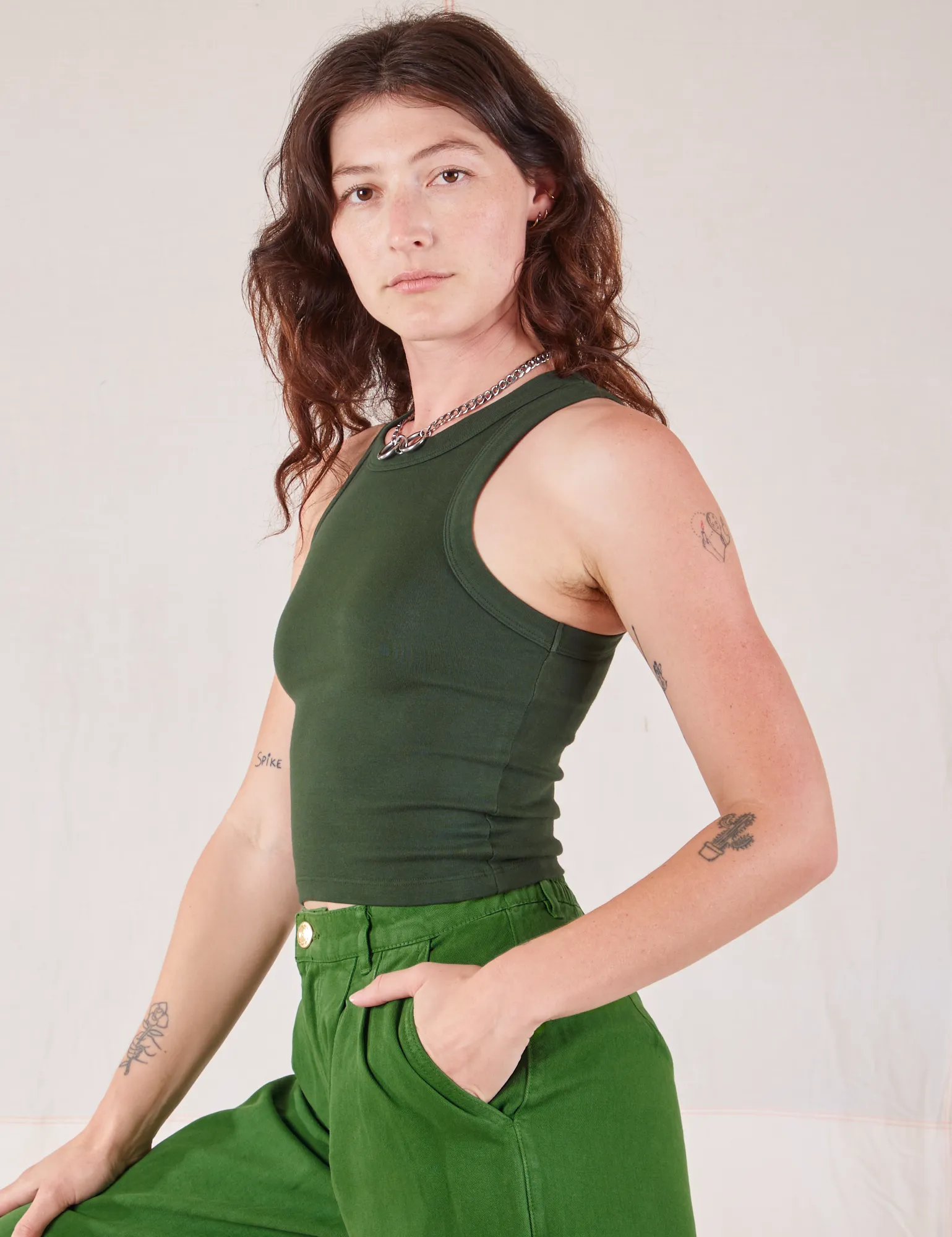 Racerback Tank - Swamp Green