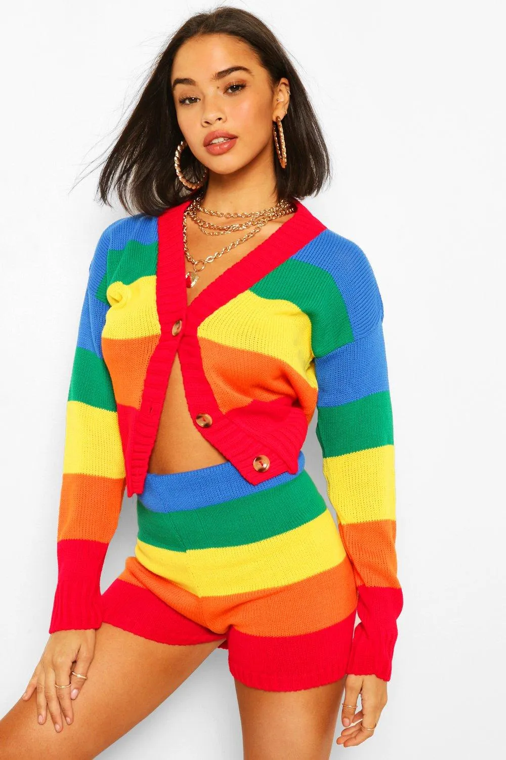 Rainbow Stripe Cardigan