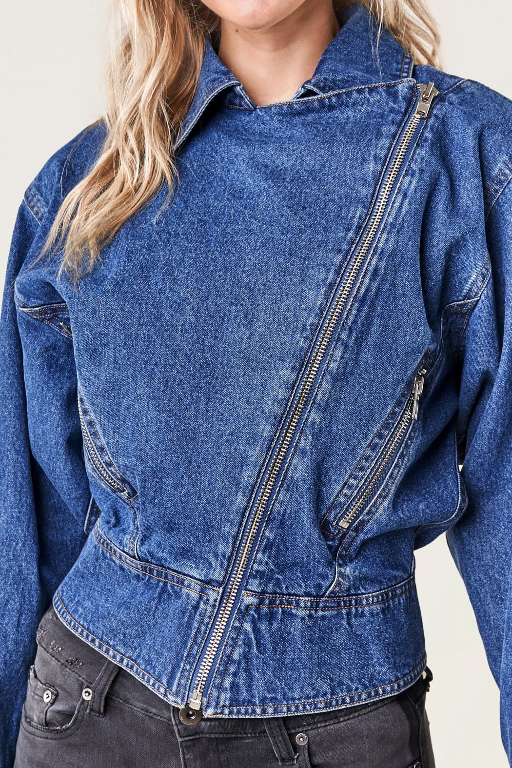 Ready For It Denim Moto Jacket