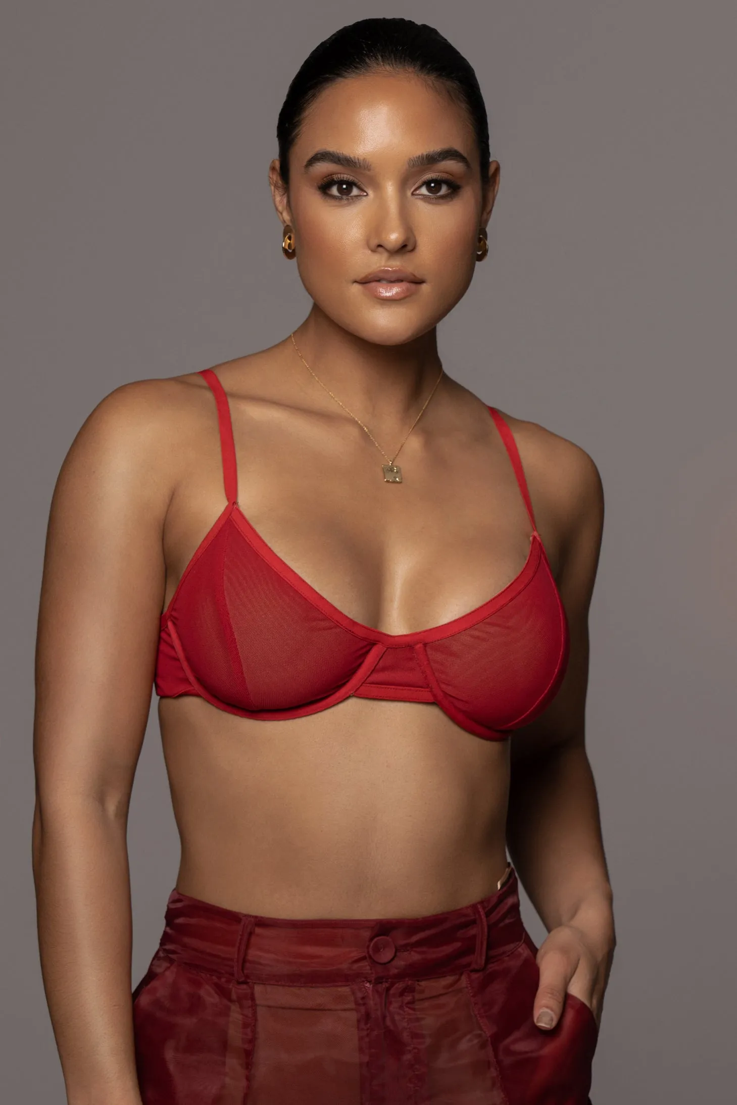 Red Joni Bralette