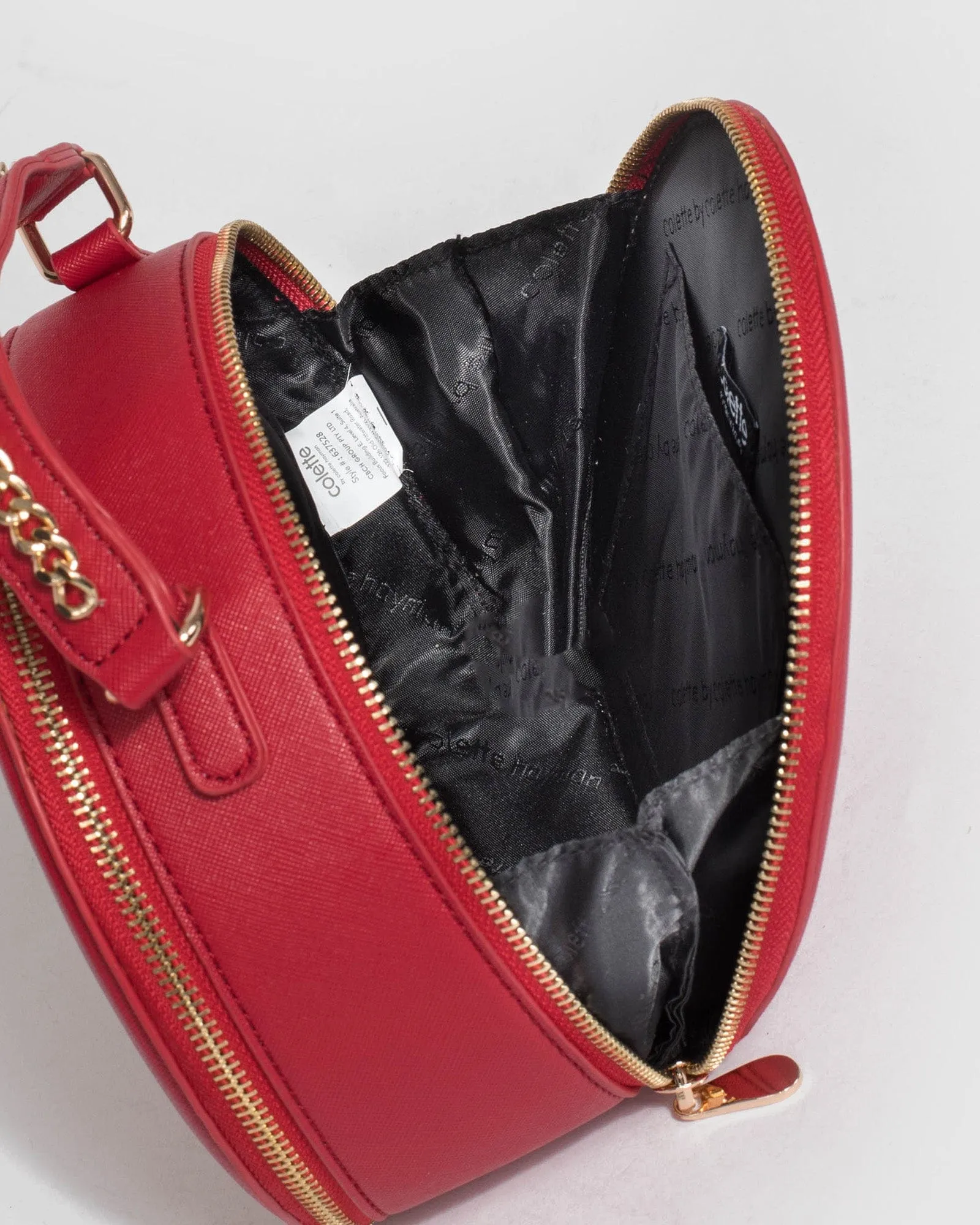 Red Ophelia Round Clutch Bag