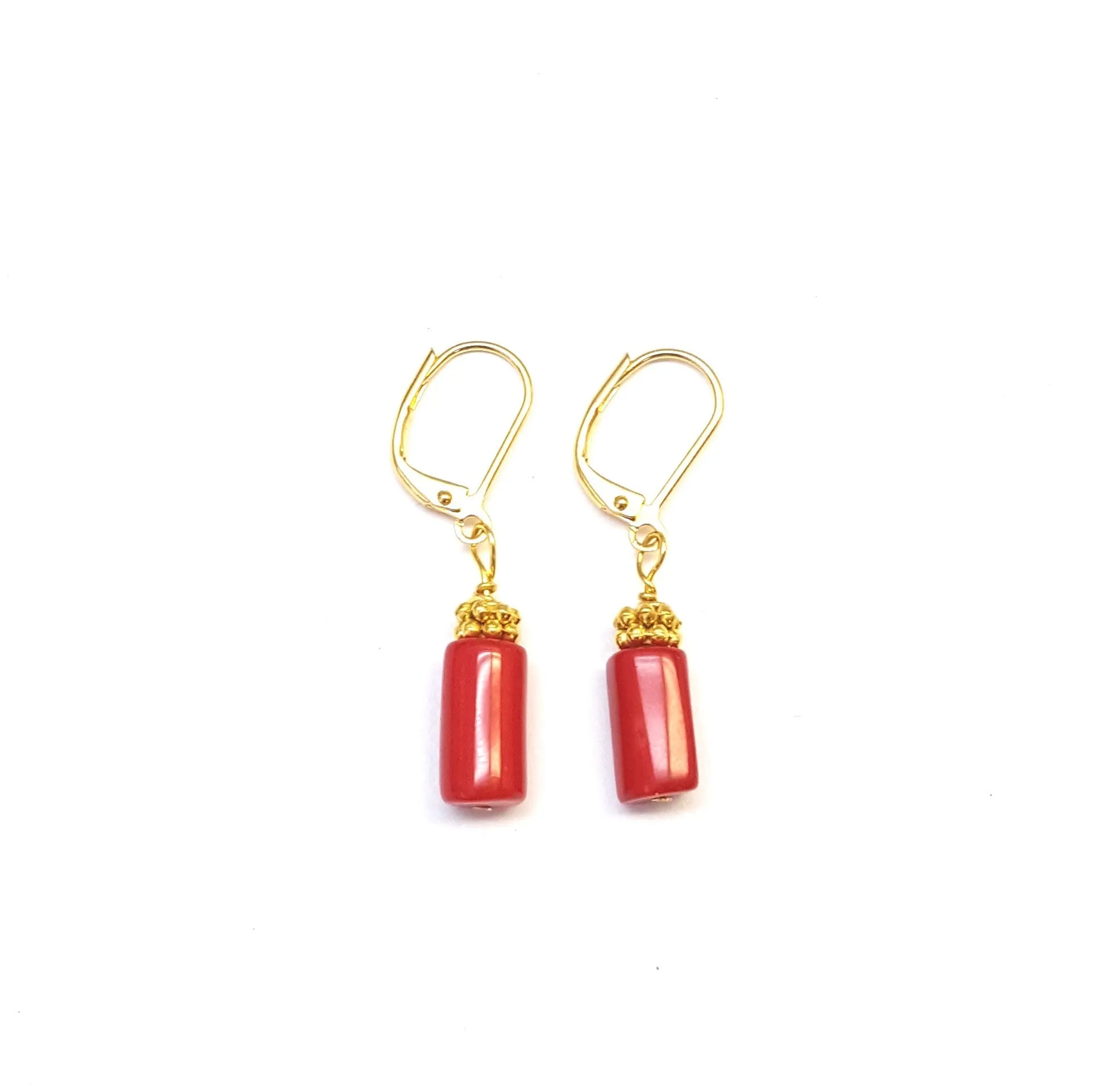 Red Splash Earrings