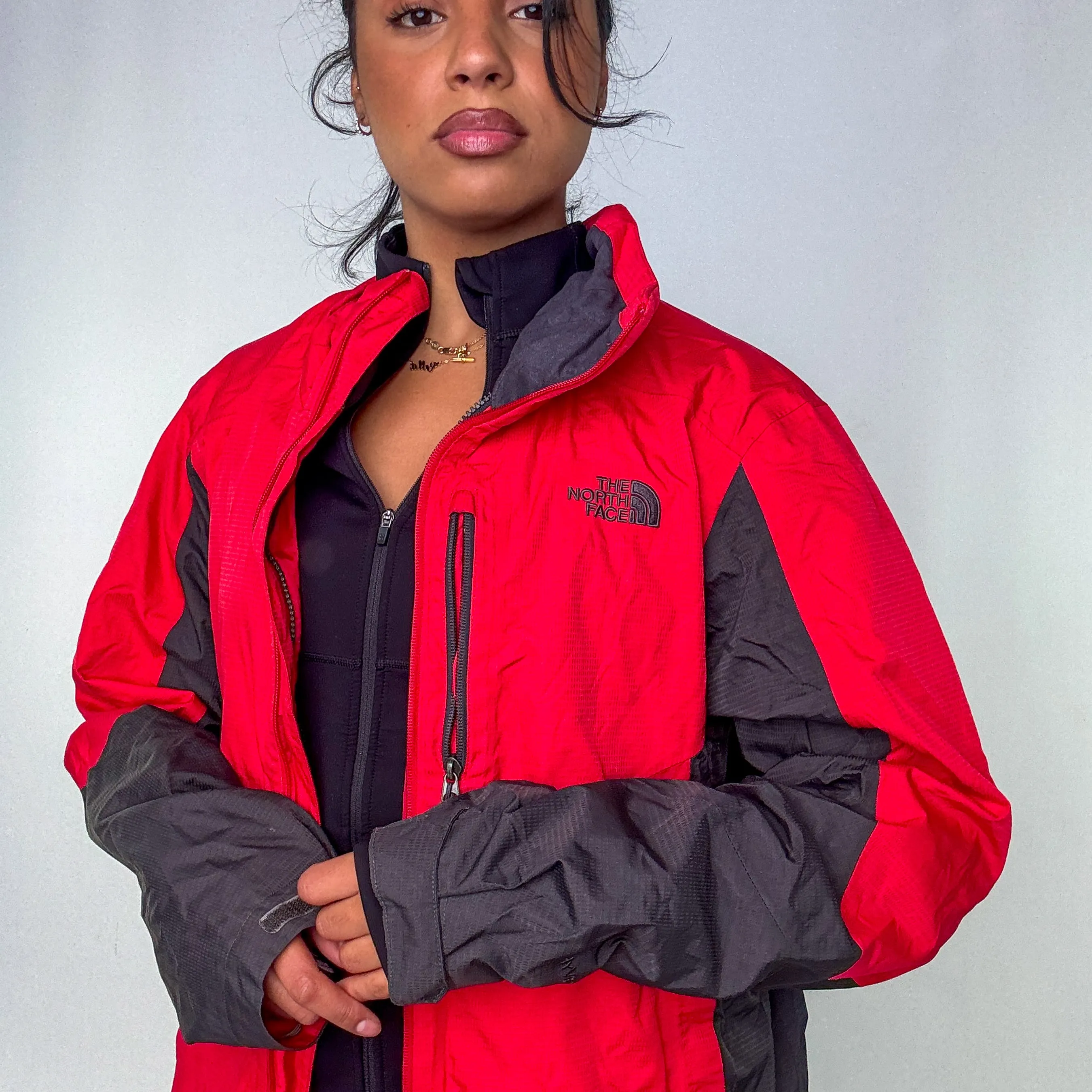 Red y2ks The North Face Rain Jacket (L)