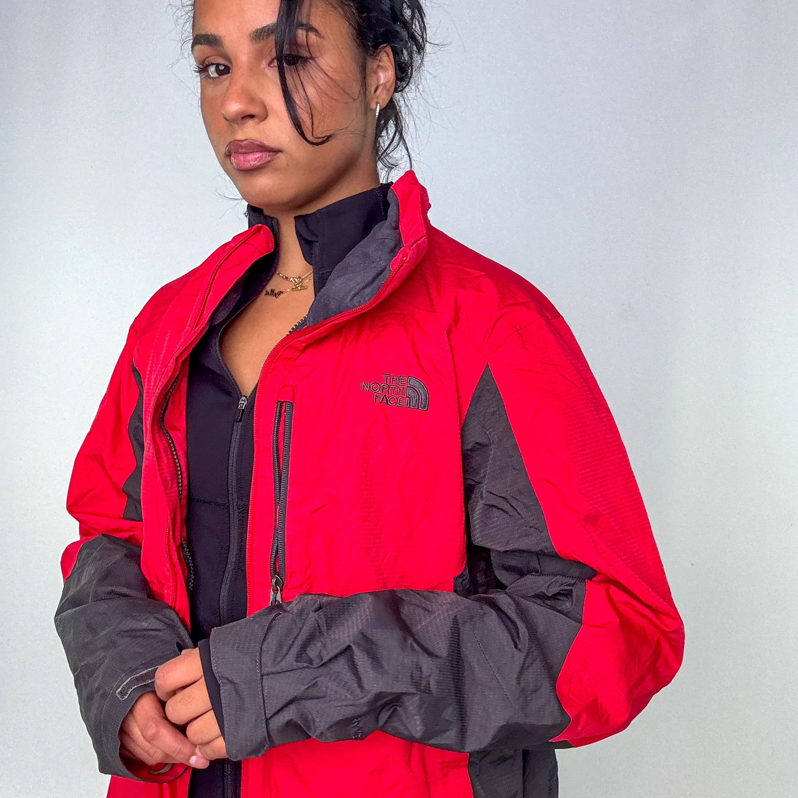 Red y2ks The North Face Rain Jacket (L)