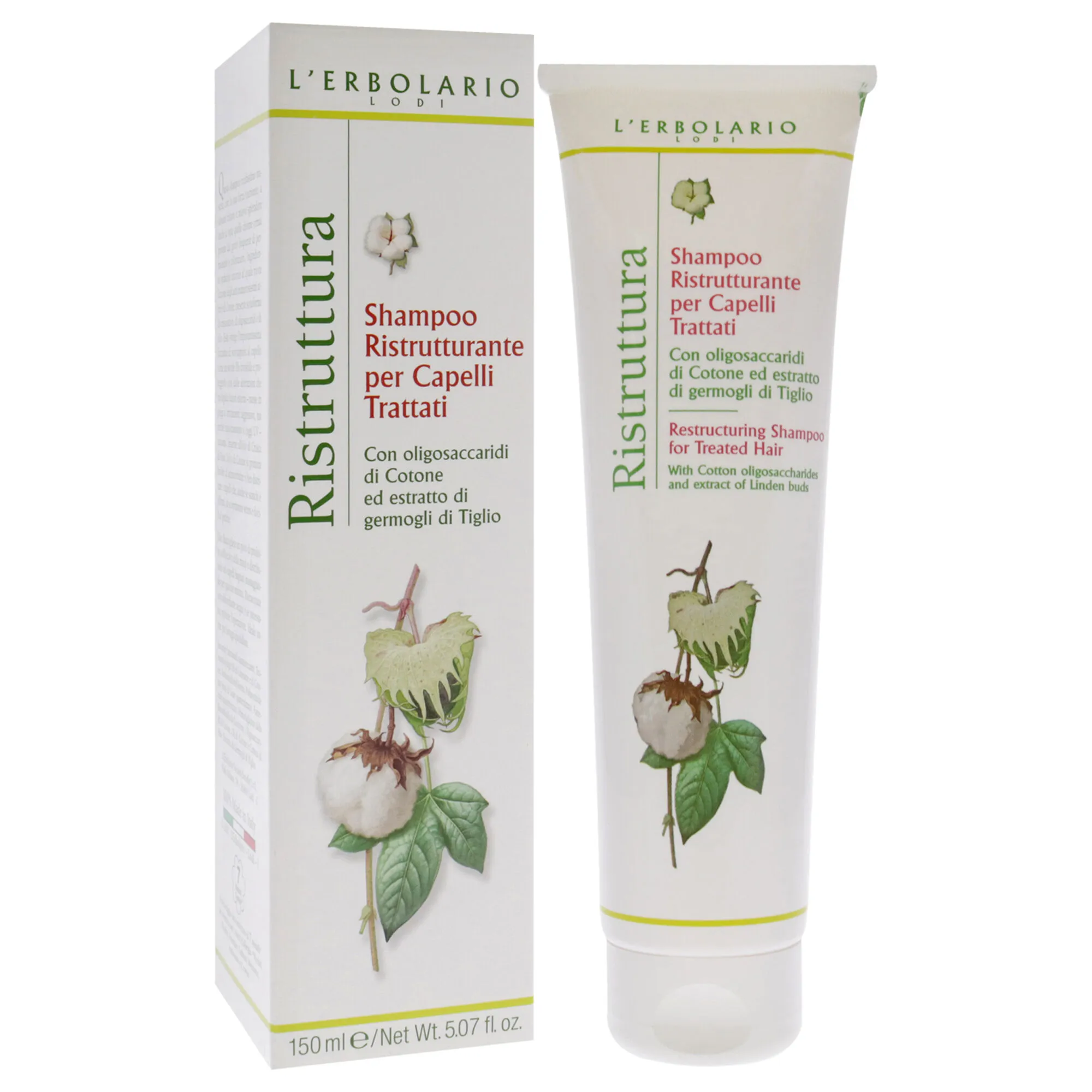 Restructuring Shampoo For Treated Hair by LErbolario for Unisex - 5.07 oz Shampoo