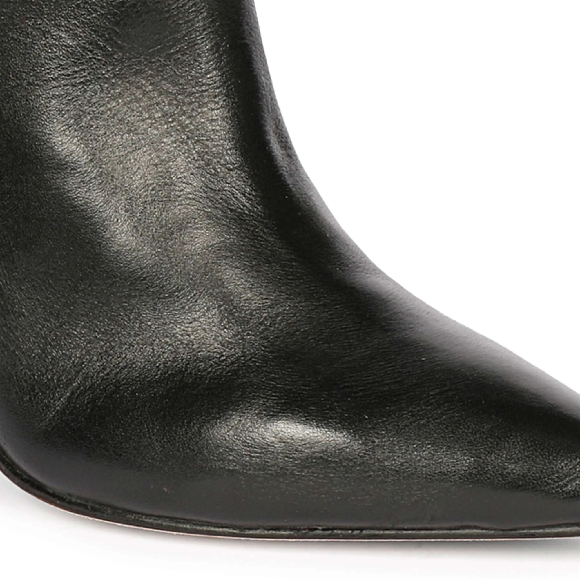 Saint Fia Black Leather Block Heel Boots