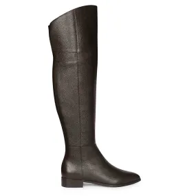 Saint Grace Brown Leather Above The Knee Boots