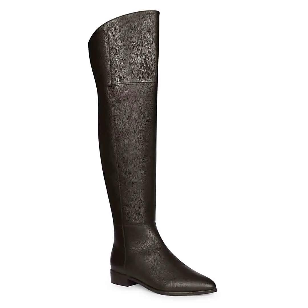 Saint Grace Brown Leather Above The Knee Boots