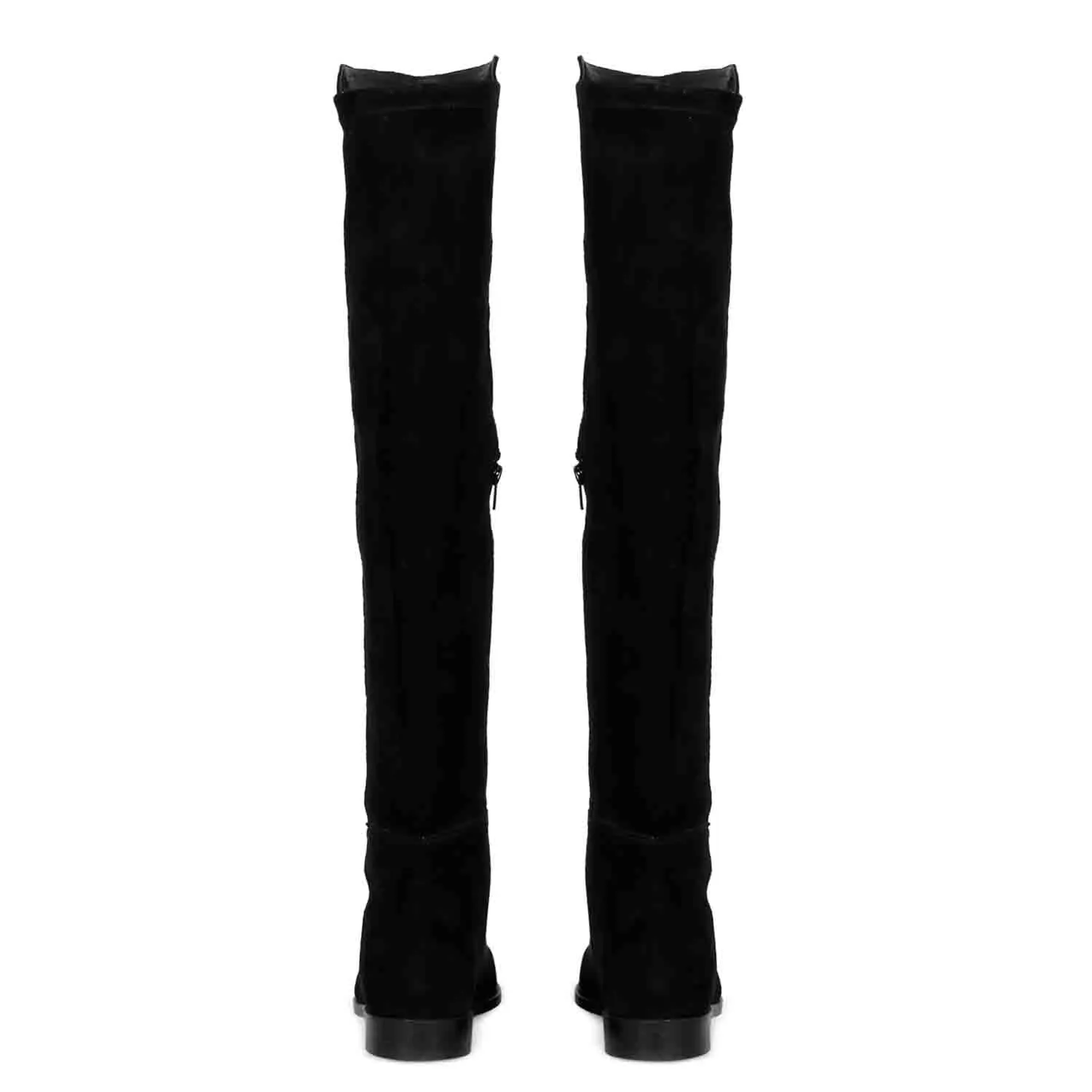 Saint Isabella Black Strech Suede above the knee boots