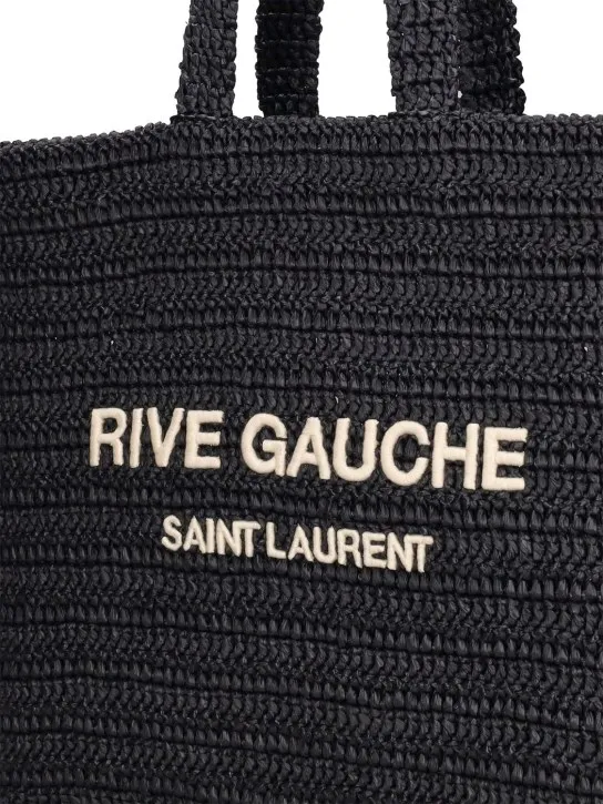 Saint Laurent   Rive Gauche raffia tote bag 