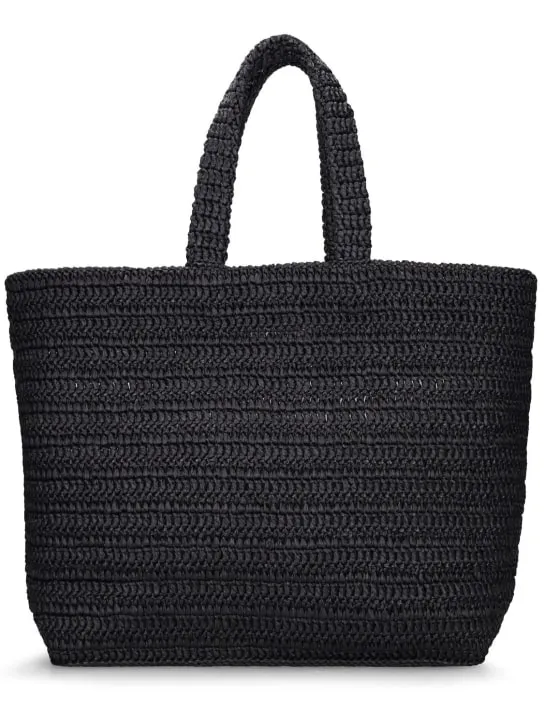 Saint Laurent   Rive Gauche raffia tote bag 