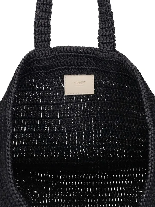 Saint Laurent   Rive Gauche raffia tote bag 