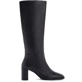 Saint Lia Black Leather Knee High Slouch Boots