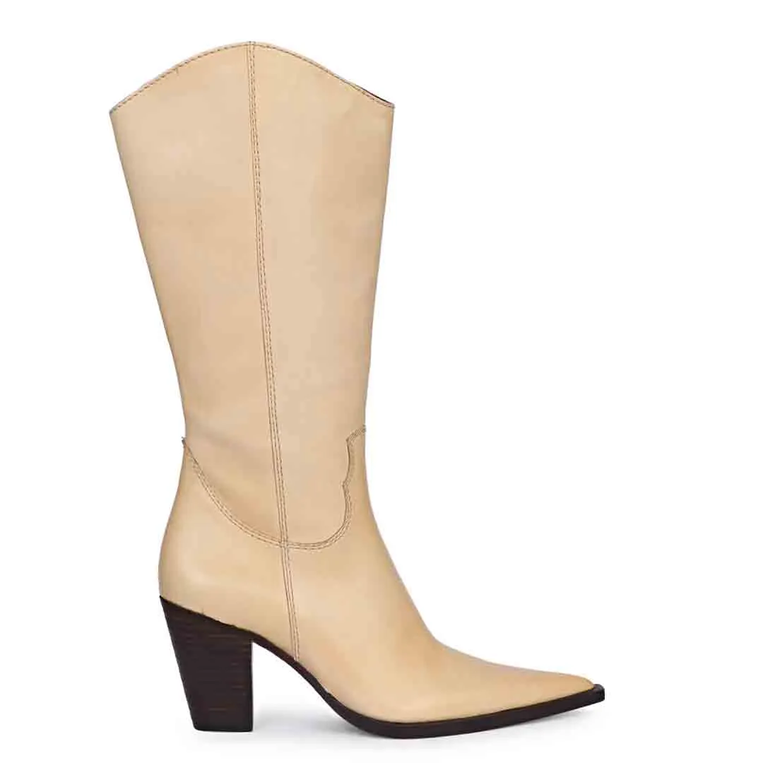 Saint Prune Natural Leather Calf Boots