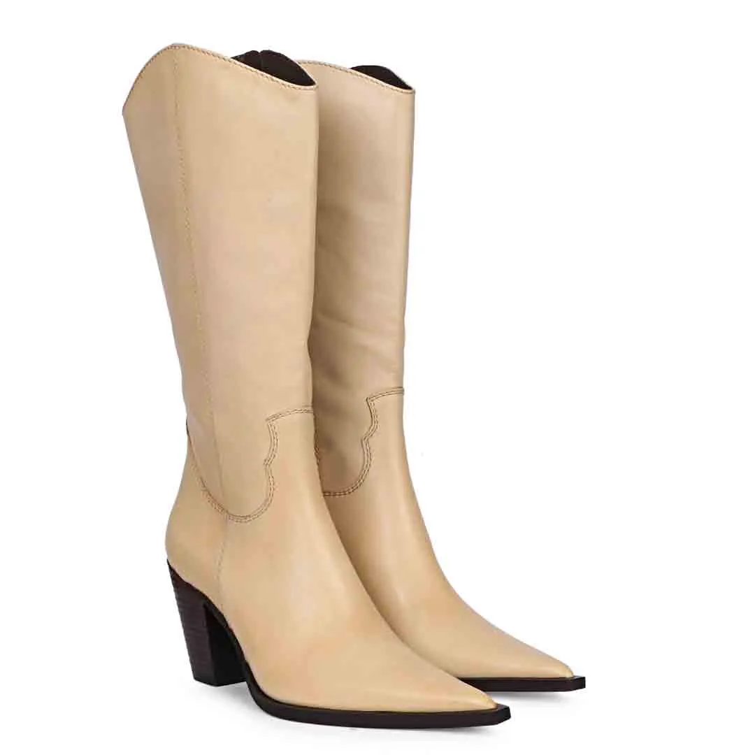 Saint Prune Natural Leather Calf Boots